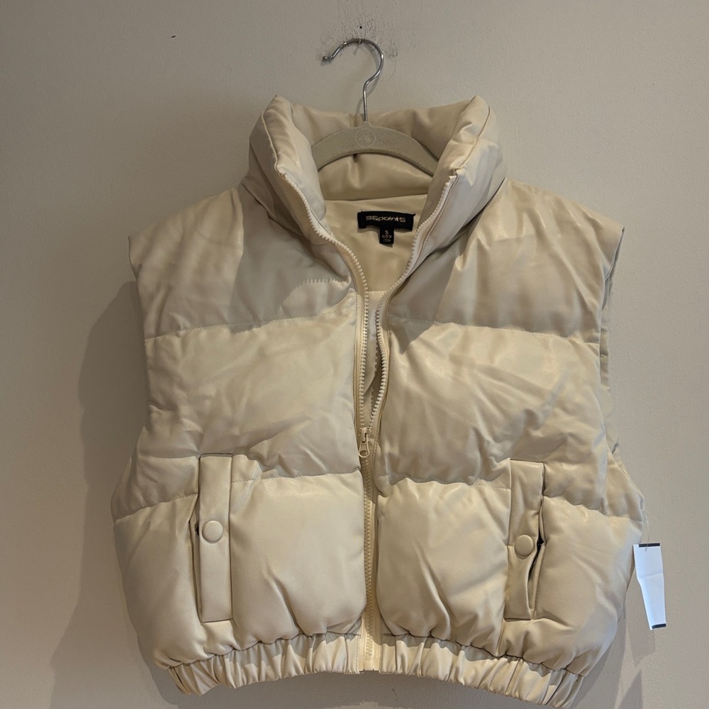 36 Point 5 Cream Puffer Vest